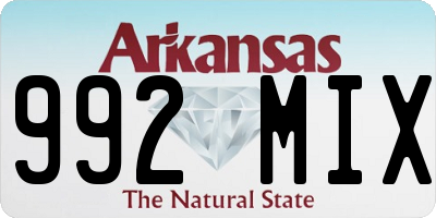 AR license plate 992MIX