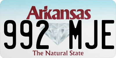AR license plate 992MJE