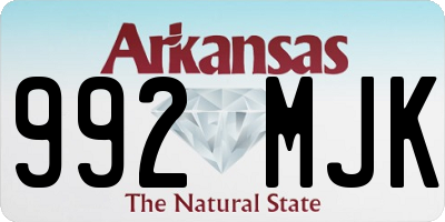 AR license plate 992MJK