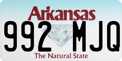 AR license plate 992MJQ
