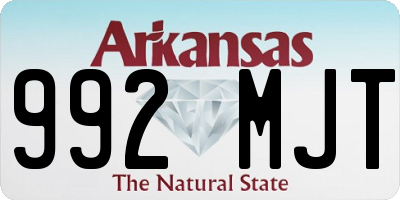 AR license plate 992MJT