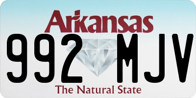 AR license plate 992MJV