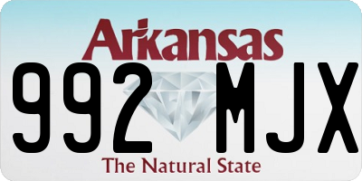 AR license plate 992MJX