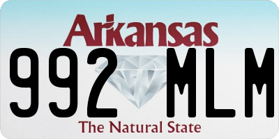 AR license plate 992MLM