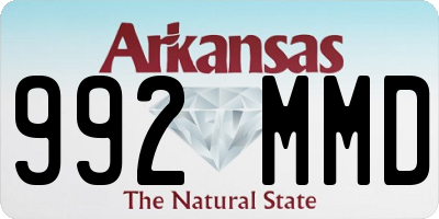 AR license plate 992MMD