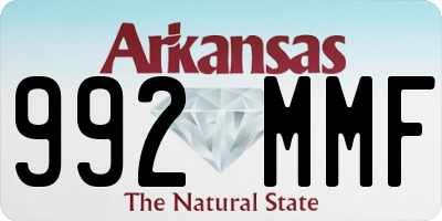 AR license plate 992MMF