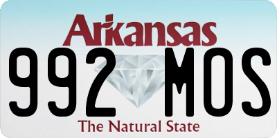AR license plate 992MOS