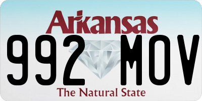 AR license plate 992MOV