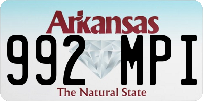 AR license plate 992MPI