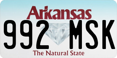 AR license plate 992MSK