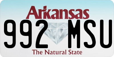 AR license plate 992MSU