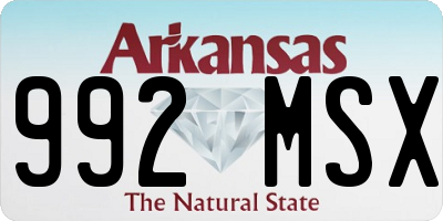 AR license plate 992MSX