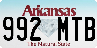 AR license plate 992MTB