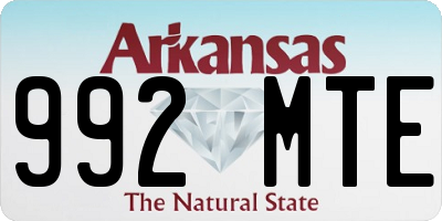 AR license plate 992MTE