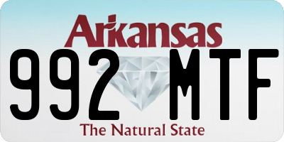 AR license plate 992MTF