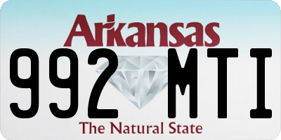 AR license plate 992MTI