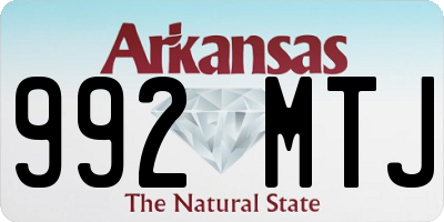 AR license plate 992MTJ