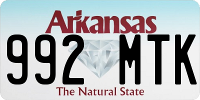 AR license plate 992MTK