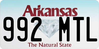 AR license plate 992MTL