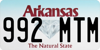 AR license plate 992MTM