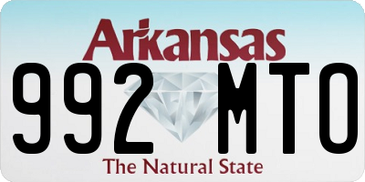 AR license plate 992MTO