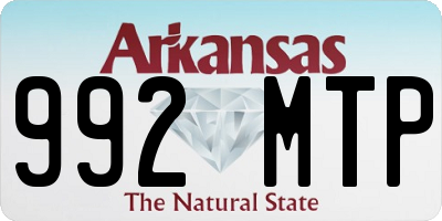 AR license plate 992MTP