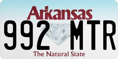 AR license plate 992MTR