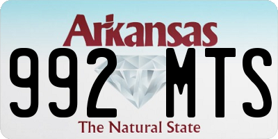AR license plate 992MTS