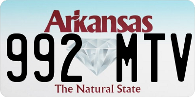AR license plate 992MTV
