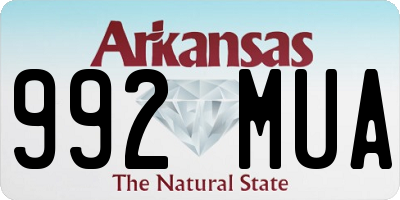 AR license plate 992MUA