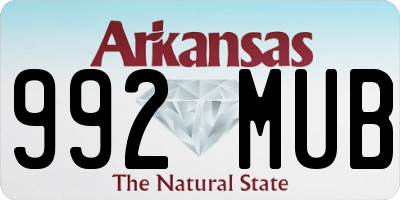 AR license plate 992MUB