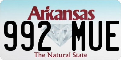 AR license plate 992MUE
