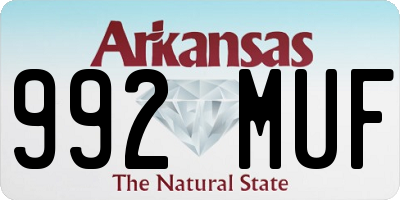 AR license plate 992MUF