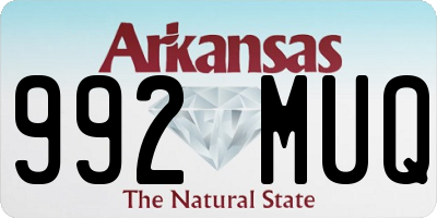 AR license plate 992MUQ
