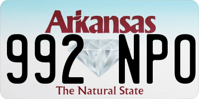 AR license plate 992NPO