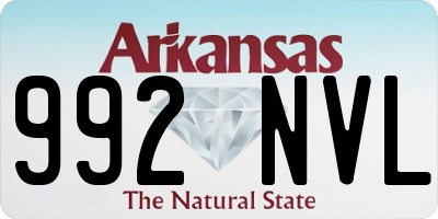 AR license plate 992NVL