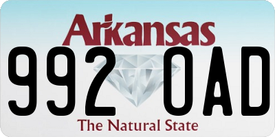 AR license plate 992OAD