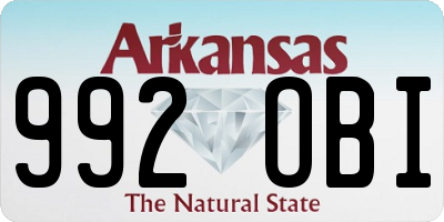 AR license plate 992OBI