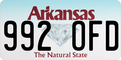 AR license plate 992OFD