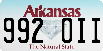 AR license plate 992OII