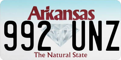 AR license plate 992UNZ