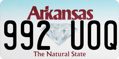 AR license plate 992UOQ