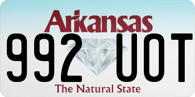 AR license plate 992UOT