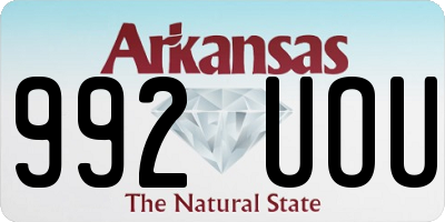 AR license plate 992UOU