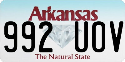AR license plate 992UOV