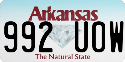 AR license plate 992UOW