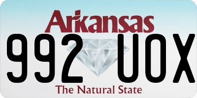 AR license plate 992UOX