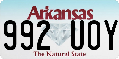 AR license plate 992UOY