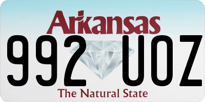 AR license plate 992UOZ