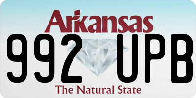 AR license plate 992UPB